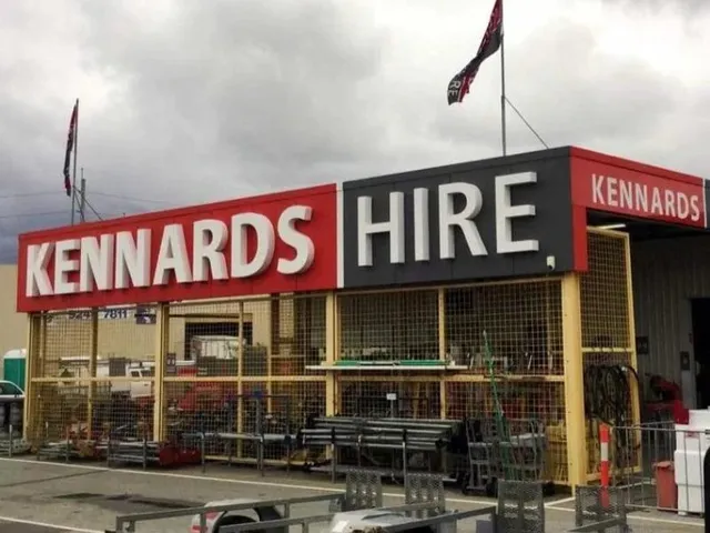 Kennards Hire fascia signage