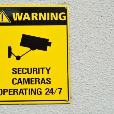 Surveillance Camera Sign in Oyster Bay